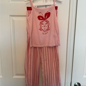 Dr. Seuss Pink and Red Kids Pajama Set